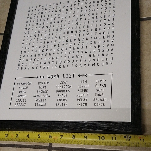 Welcome to the Restroom Word Search Wall Art - Picture 3 of 7